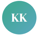 Teal circle with KK letters